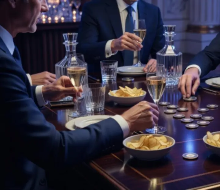Ambiance élégante autour d’une table d’animation lors d’un événement professionnel